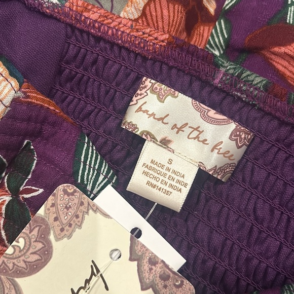 Band of the Free NWT Aimee Purple & Cream Floral Sweetheart Dress - Picture 4 of 6